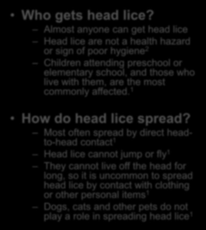 school, and those who live with them, are the most commonly affected. 1 How do head lice spread?