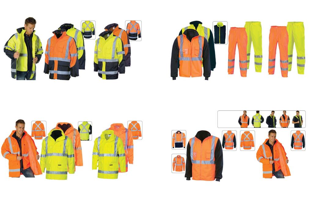 HIVIS SAFETY WEAR HIVIS D/N JACKETS 200D POLYESTER/PVC COATED WATERPROOF FABRIC HIVIS D/N JACKETS & VESTS 200D POLYESTER/PVC COATED WATERPROOF FABRIC HIVIS SAFETY WEAR 3998 (= 3993 + 3994) HIVIS