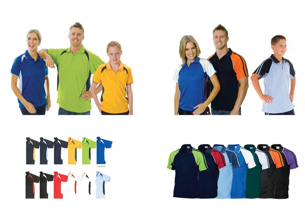 SPORTS & LEISURE SPORTS & LEISURE COOL DRY POLOS COOL DRY POLOS COOL-BREATHE COOL DRY COOL-BREATHE COOL DRY 5262 ADULTS AIR FLOW CONTRAST RAGLAN MESH POLO 165 gsm cool breath polyester with air fl ow