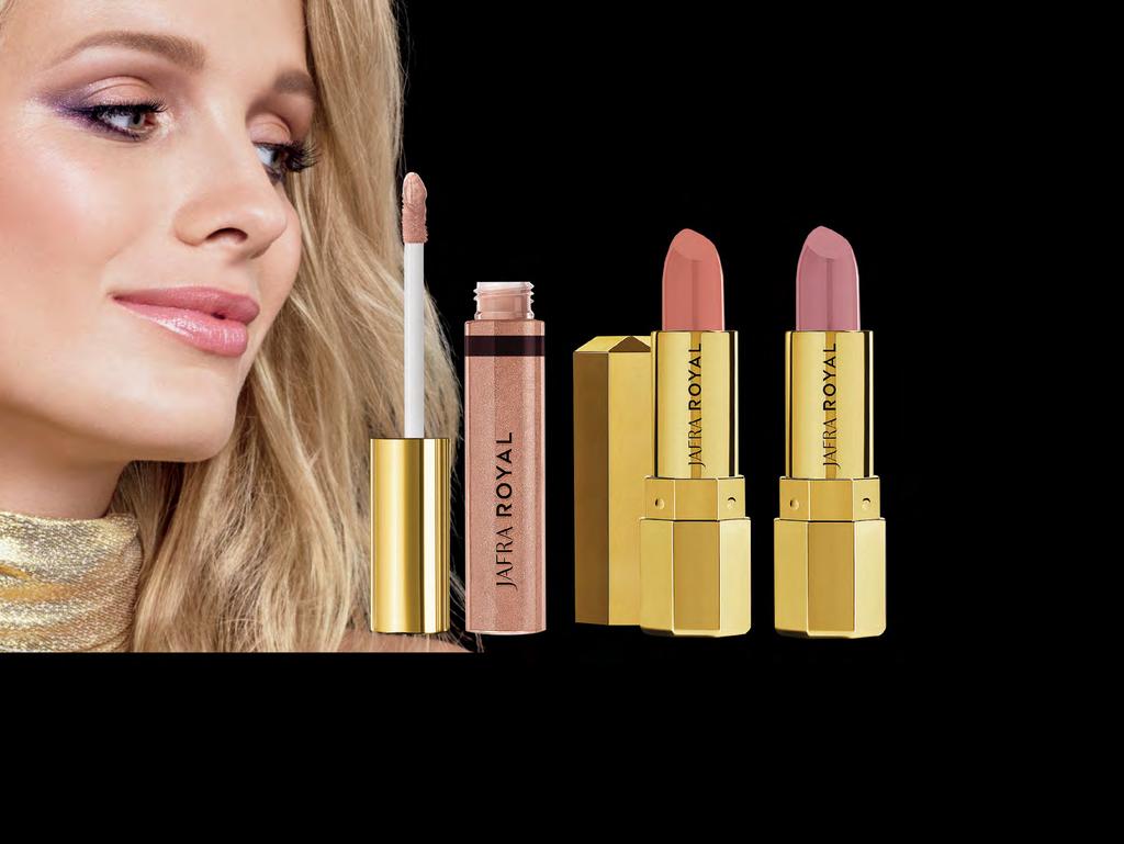 LIP like ROYALTY Shine, definition and vibrant color - all enriched with anti-aging Royal Jelly RJ x Regal Bisque Hola Cariño Hot Toddy JAFRA ROYAL Luxury Lip Color 1 FOR $13 SAVE OVER 15% Retail