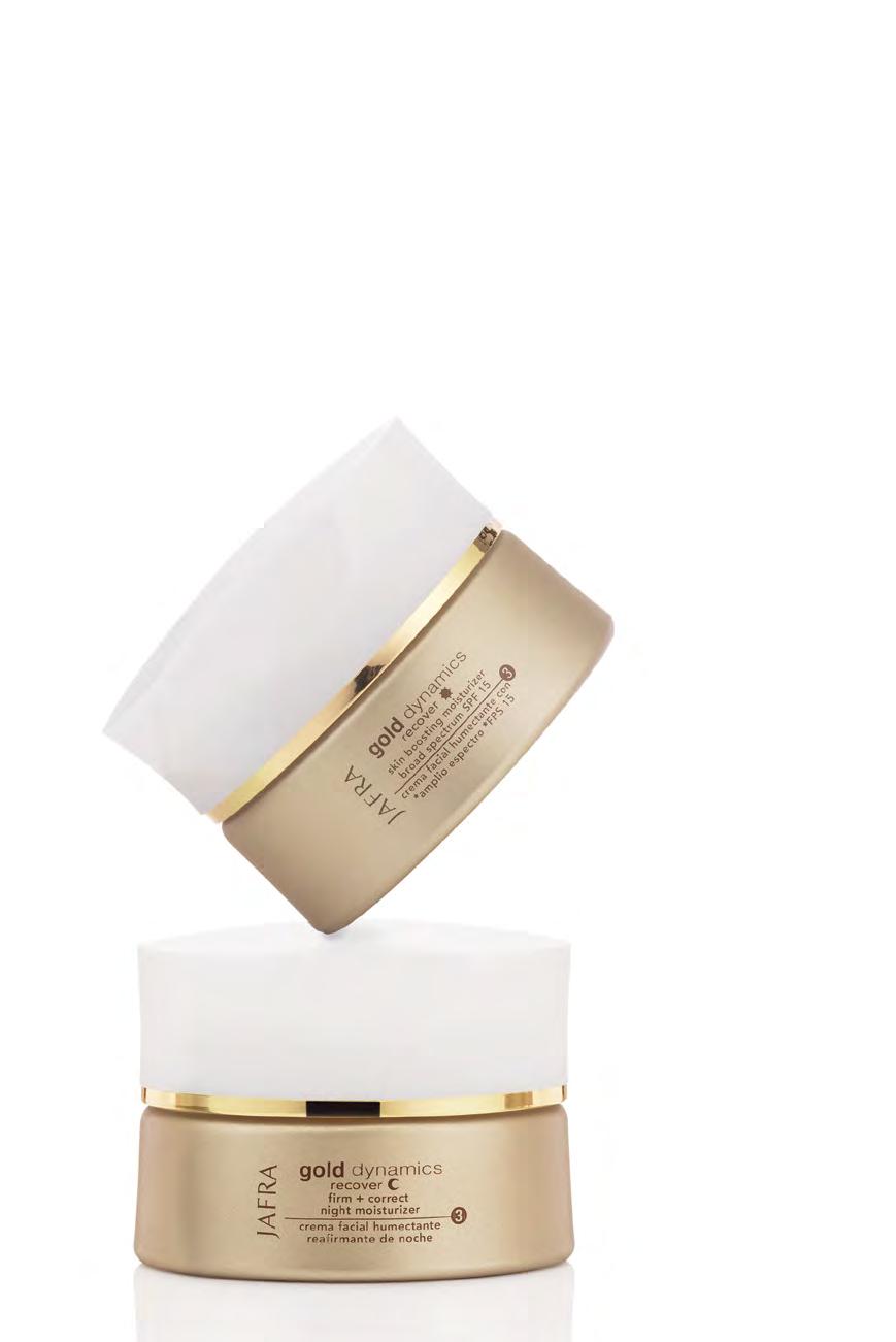 ADVANCED SIGNS OF AGING GOLDEN TOUCH Discover Gold Complex, JAFRA s exclusive suppleness-restoring bioactive. Skin Boosting Moisturizer Broad Spectrum SPF 15 1.7 fl. oz.