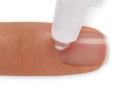 Apply a small amount of CuticleAway Professional Cuticle Remover evenly around the cuticle of each nail.* a.