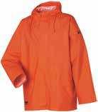 fabric and construction Oil resistant No shoulder seams Hood with draw cord adjustment 210 70404 STAVANGER BIB 210 LIGHT ORANGE S-3XL Main: 50%