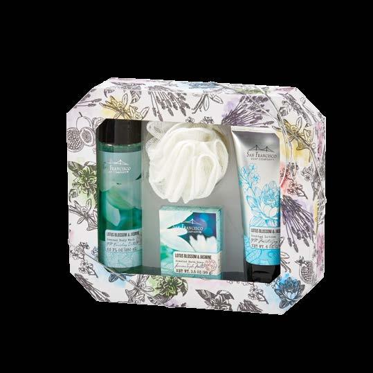 00) lbb5221 Lotus blossom & Jasmine 34 piece Personal Care Display Each display contains 6 each of Body Lotion, Body Wash, Body Mist, Bath