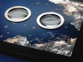 The Extraordinary Presentation Case This case in curved blue sycamore wood contains constellations: the precious dials of the four timepieces of