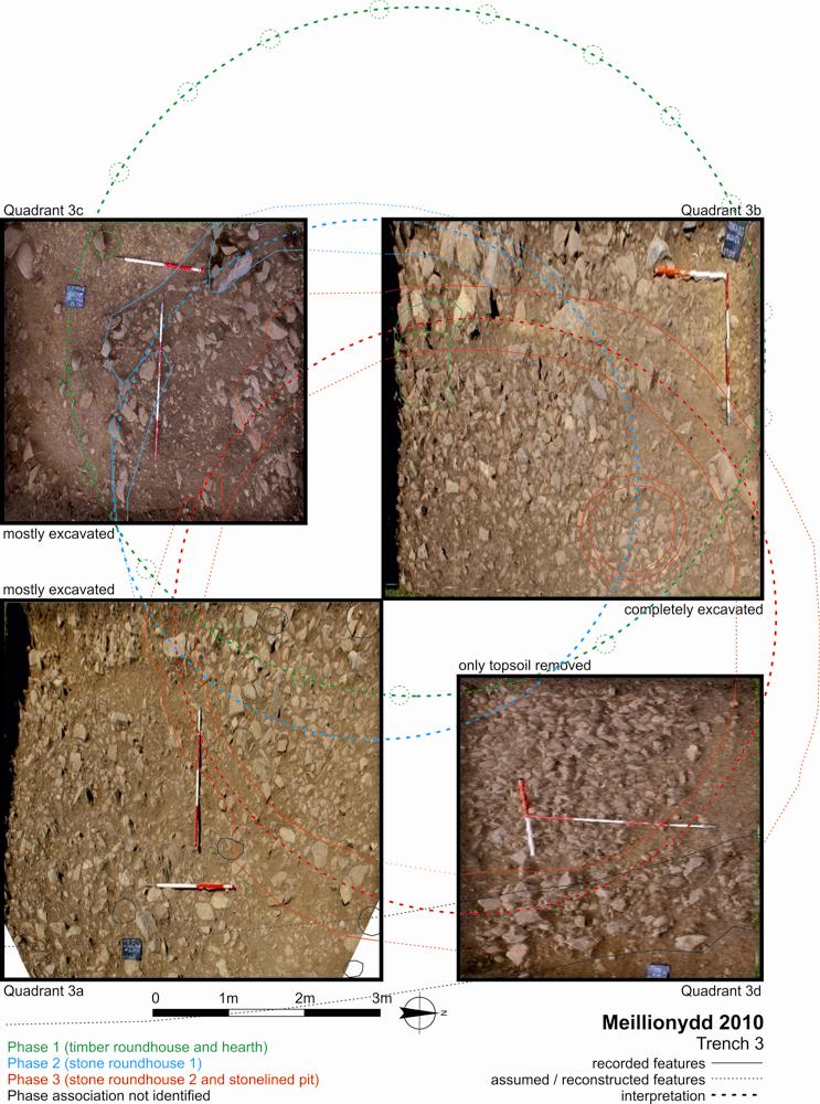 Another cut for a roundhouse wall was identified along the southern side of Trench 3C, indicating the presence of yet another roundhouse in this area.