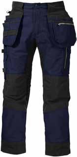 Construction, industry & service Carpenter trousers stretch, Carpenter Nordic Trousers with stretch fabric at the crotch, rear and over the calves.