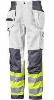 Size: 44-64 22541015 White/Grey Construction, industry & service Carpenter trousers with stretch fabric, Painter Carpenter trousers with stretch fabric for greater comfort.