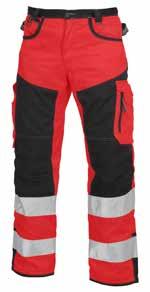 Flap on left thigh pocket. Zip-up safety pocket. ID card holder in left thigh pocket. Knee pad pouches (to take pads 972290 and 972292). Fabric: 80% Polyester 20% Cotton.