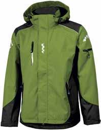 Removable and adjustable hood. Mesh lining inside, waterproof zips, under the sleeves too for extra ventilation. External chest pocket. Inside mobile phone pocket. Zip-up side pockets.