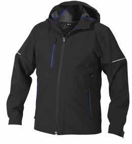 Wash at: 40 C Size: XS - 3XL 928076199 Black Softshell jacket Wind and water-repellent, breathable. Lightweight fleece lining.