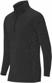 wool with zip Sweater with high neck and zip. Longer back. Comfortable, generous fit. Soft ribbed wrists.