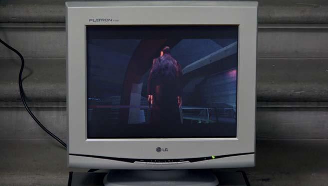 New Dark Age, 2015 Two CRT-screens each show a scene of the 1999 computer game Deus Ex.