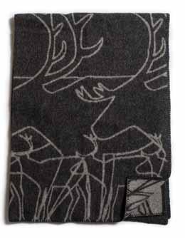 blanket reindeer grey