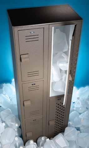 HDPE Solid Plastic Unlike metal, Lenox Lockers are constructed from corrosion-proof, high-density polyethylene (HDPE) material that won t rust or dent.