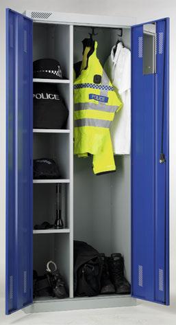 POLICE LOCKERS Double Door Emergency Service Locker 1775mm x 700mm x 450mm Kit Bag Emergency Services Locker 591mm x 1000mm x 550m The Emergency Services locker is large enough to hold personal