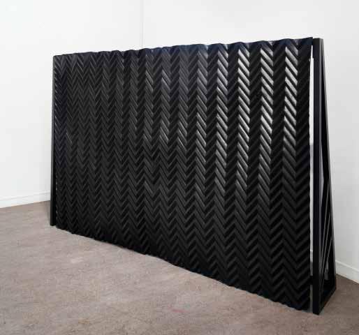 Giselle Leather curtain on alumium structure, 180 x 291 x 45 cm, 2012