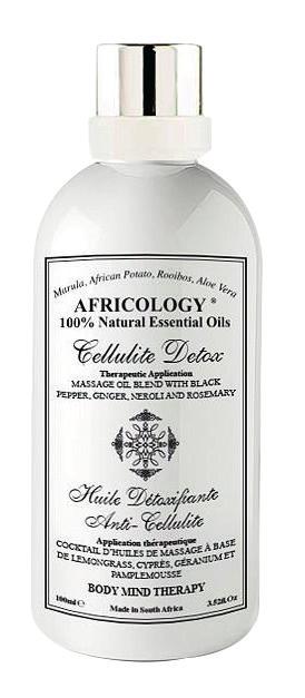 This cellulite / detox body oil (R450) from Africology has been specifically formulated to help with the elimination of toxins and 6 for the prevention