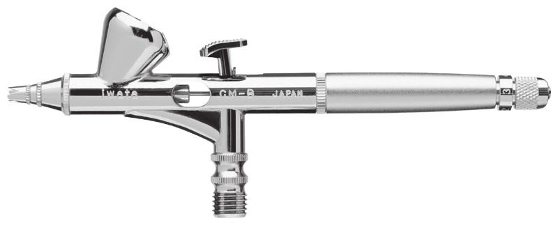 IWATA CUSTOM MICRON (2014) CM-B, CM-SB, CM-C AND CM-C PLUS A highly polished, hardened stainless-steel needle provides exceptionally smooth transitions from areas small to mid-range.