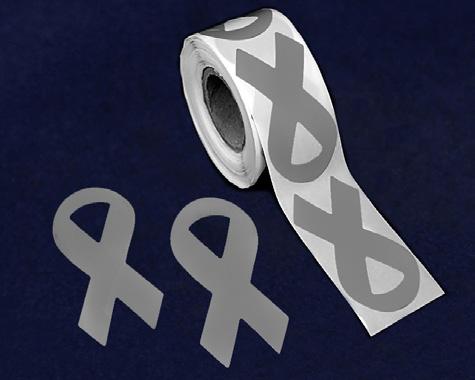This gray ribbon card is approximately 6 inches x 4.25 inches.
