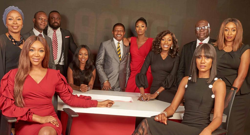 Arise news anchors// front row L-R: