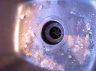 Blocked Kitchen Drain ½ cup Borax 1 cup hot water Extra hot water Use plastic gloves when handling Borax. Combine borax and hot water. Carefully pour down the affected drain.