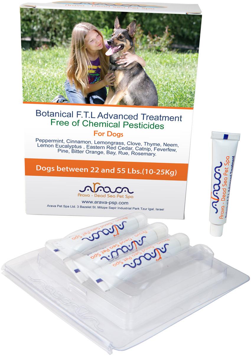 Botanical F.T.L Advanced Treatment Free of Chemical Pesticides Dogs between 22 and 55 Lbs. (10 Kg.-25 Kg.