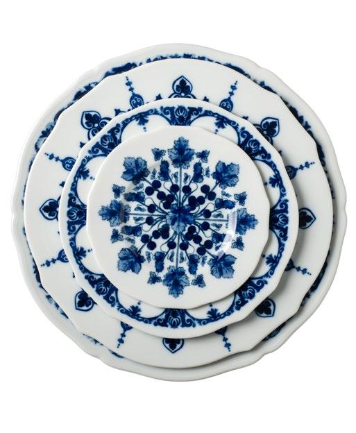 TUSCANY BLUEROSE Material: Handmade Porcelain Colours: White & Blue Features: