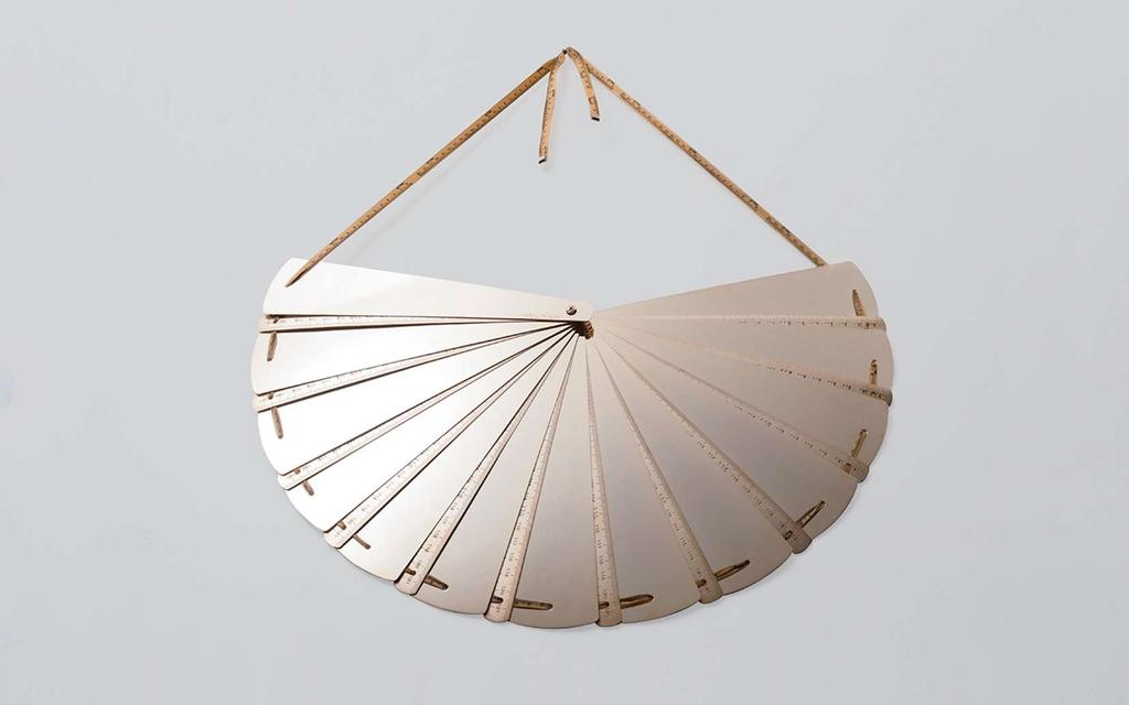 METRO fan and mirror*, 2014 Gold plated brass