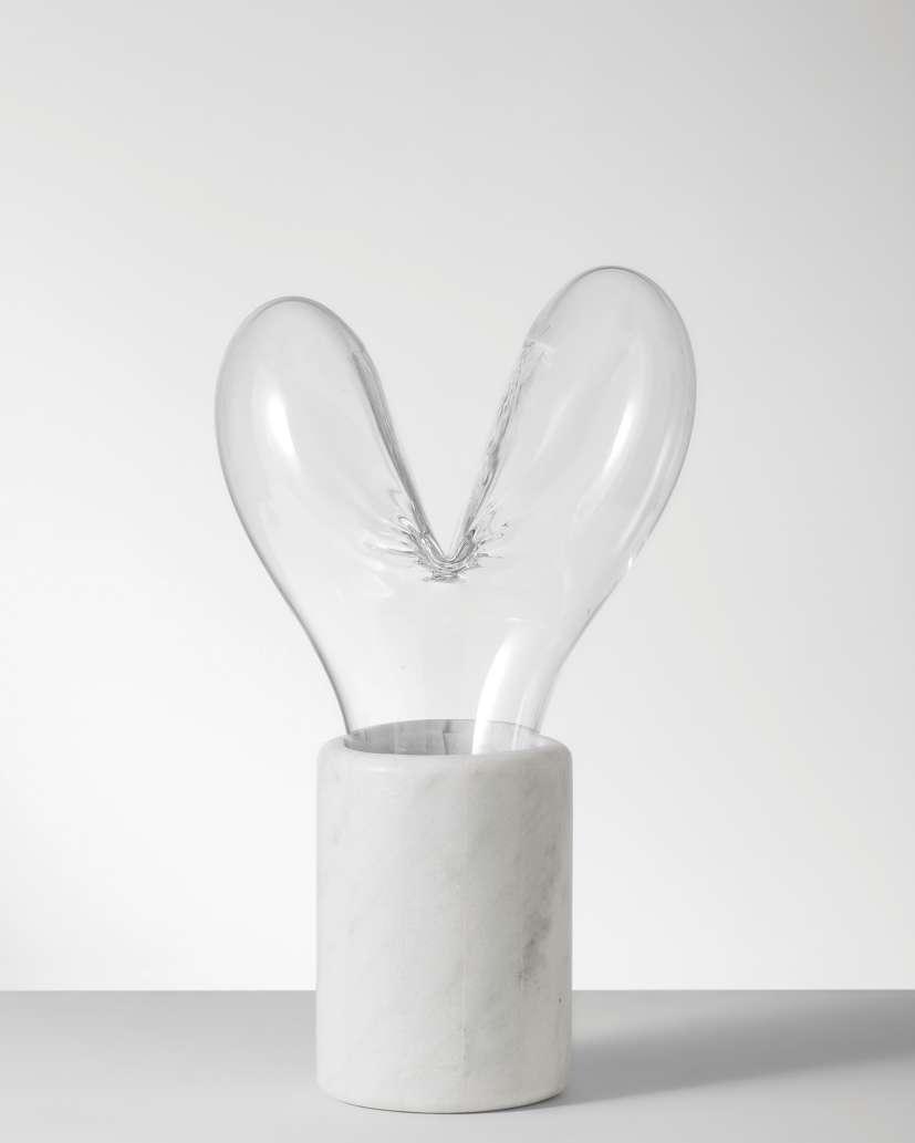CORAÇÃO lamp*, 2014 Crystal, white