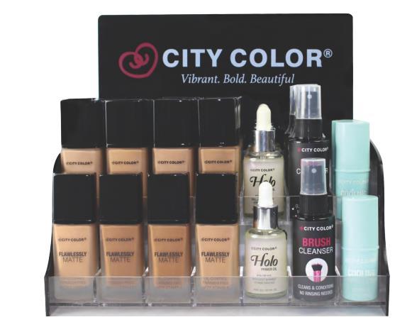 Makeup Oil/Spray Acrylic Display (D-0007) Acrylic displays with acrylic logo insert Fits various products including: ( F-0044, F-0045,