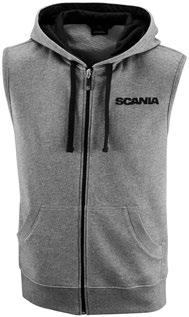 Scania Vabis symbol print on front, contrasting colour drawstring and hood lining. 100 % cotton sweat, heavy garment washed.