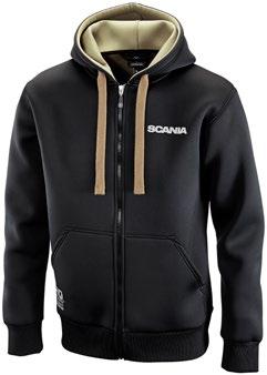 men Basic zip hoodie Heavy hoodie zip jacket Hoodie with front zipper and jersey hood lining in contrasting colour. Cropped Griffin print and Scania wordmark print on front.