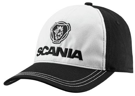 Sandwich peak cap with contrast colour piping and an adjustment strap with metal logo buckle at the back. The front has an XT embroidery and the back a Scania wordmark embroidery.