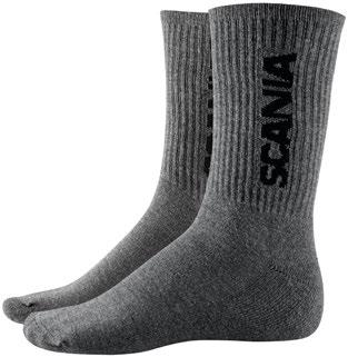 Basic socks Retro socks Knitted socks with Scania wordmark. 49 % viscose, 49 % polyester, 2 % elastane. Heavy-knitted sock.