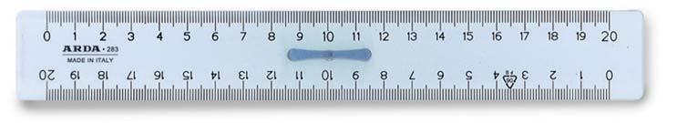 serie Uni Doppi decimetri Finger grip ruler 20 cm Double décimètre impugnatura corta short grip