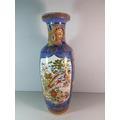 1. Large pair of oriental vases with bird