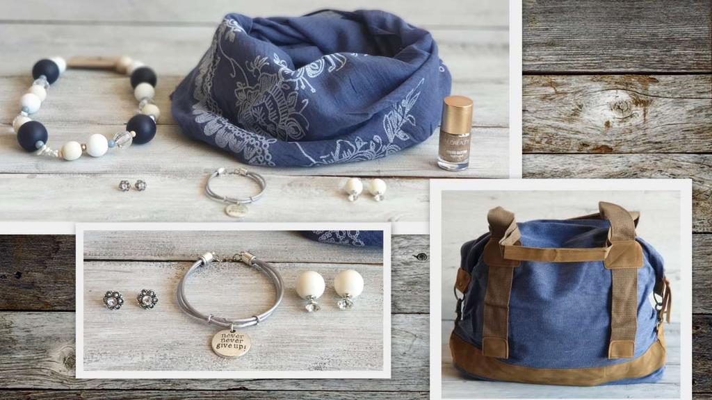 48. Navy natural short necklace, R 31,50 49. Vintage navy pattern scarf 170x70cm, R 45,50 Combo 6 All on this page for R 262,50 51.