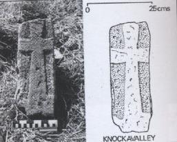 Plate 2 Reproduction of the photo and illustration of the cross-carved stone from
