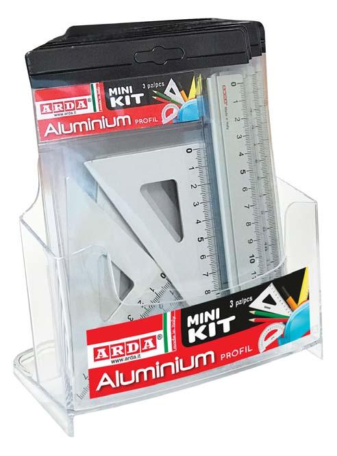 10 Minikit alluminio Profil 3 pz/pcs (Ean pz 8003438022752) 1 8003438023315 1 Espositore Display Presentoir 44 pcs Ref.