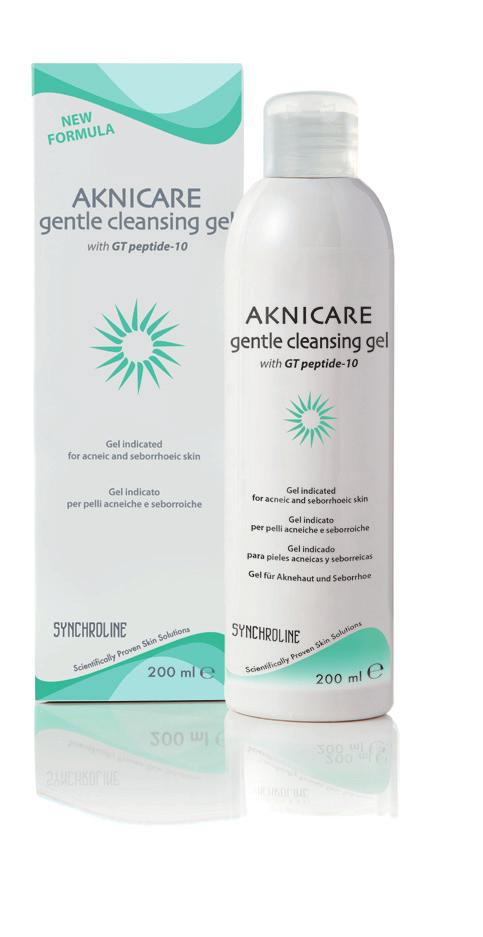 gentle cleansing gel This gel corrects the typical imperfections of sensitive acneic and seborrhoeic skin, which is prone to reddening and getting dehydrated by concomitant treatments.