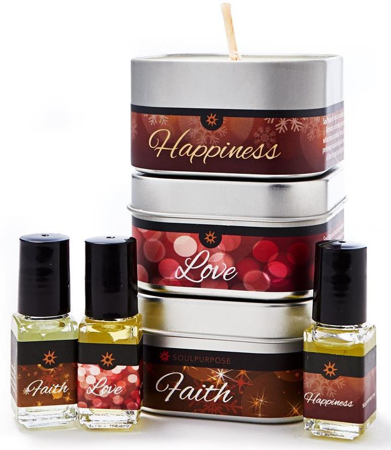 November 2018 HAPPINESSLove FAITH Celebrate the holidays with these limited edition fragrances from Soul Purpose!