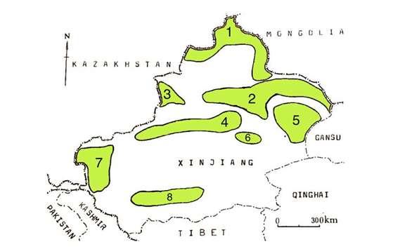 Figure 3: Map Showing The Early Bronze Age and Iron Age Geographical Distribution of Xinjiang Region (After Linduff, K. M. 1998) Problem Statement To depict the ancient conditions of both Xinjiang and Harappa, some of the valuable questions are to be answered.