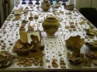place and there is not a lot of chance that many sherds were lost but maybe also because often special care was taken to collect all material for ritual deposition in an underground feature.