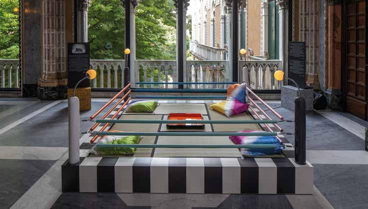 Carpets, ceramics, glass, silver works, and furniture all conceived by a group of designers including Ettore Sottsass, Michele de Lucchi, Matteo Thun, Peter Shire, and Nathalie du