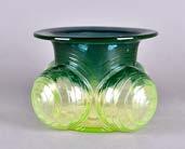 Helena Tynell for Riihimaen Lasi (Riihimaki), a large wide rimmed Aurinkopullo (Sun Bottle) glass vase in Green 31 cm 120-180 524.