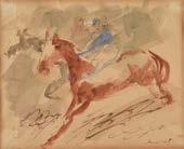 Arthur Briscoe (1873-1943) charcoal and pencil on paper, On Board Lwow, signed and inscribed On board Lwow /ABriscoe (lower right), 28.5 cm x 34.5 cm, framed and glazed 200-300 Watercolours 650.