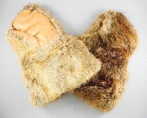 Early 20th century beaver skin gloves used by Lot # 450 450 WWII military service ring.