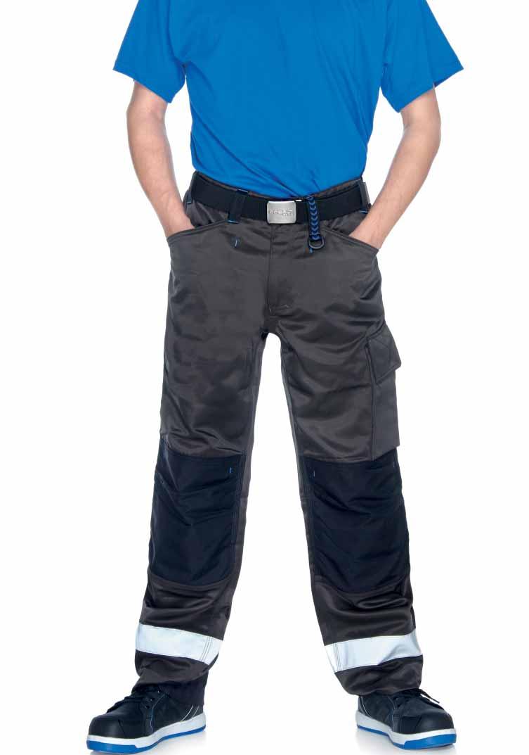 C114 Douglas Leg pocket trousers Pants with decorative bar tags. Cargo pocket with ID-card pocket, zippered pocket and pen pocket. Inner knee pad pocket. D-ring on the front.