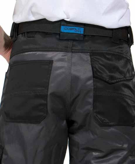 Sizes : 44, 46, 48, 50, 5, 54, 56, 58,58, 60, 6, 64 Diagonal front pockets with coin pocket. Wide back pockets, one with a stud fastened flap. Cargo pocket with a mobile compartment.